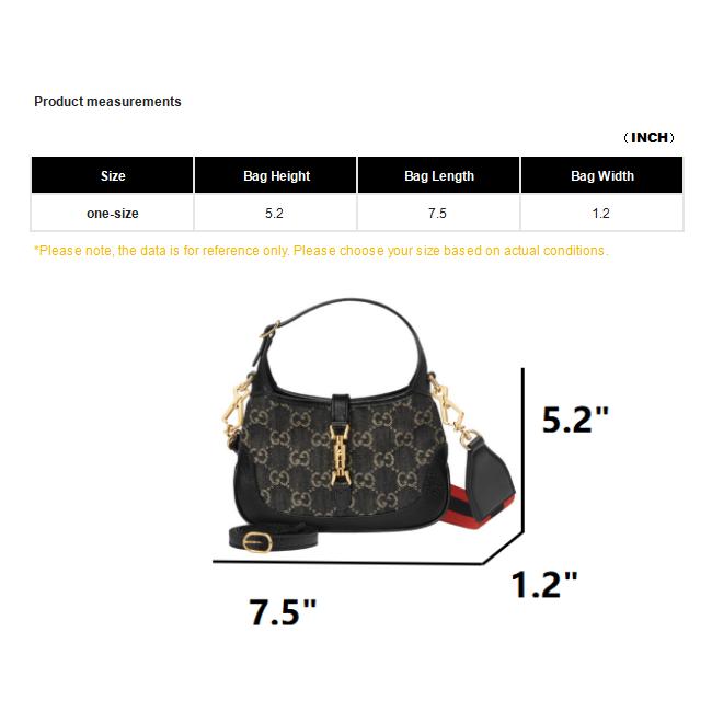 Gucci Jackie 1961 Borsa a Spalla Mini in Tela Monogramma e Pelle con Chiusura Dorata Borsa a Spalla da Donna Nera 685127-UN3AG-1294