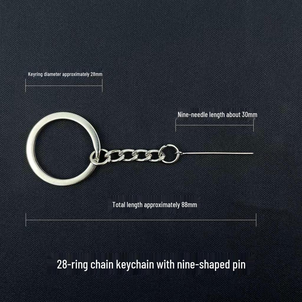 Handmade Metal Keychain with Nine-Needle Keyring & Pendant Materials: Wool Felt & Clay DIY Jewelry Accessories