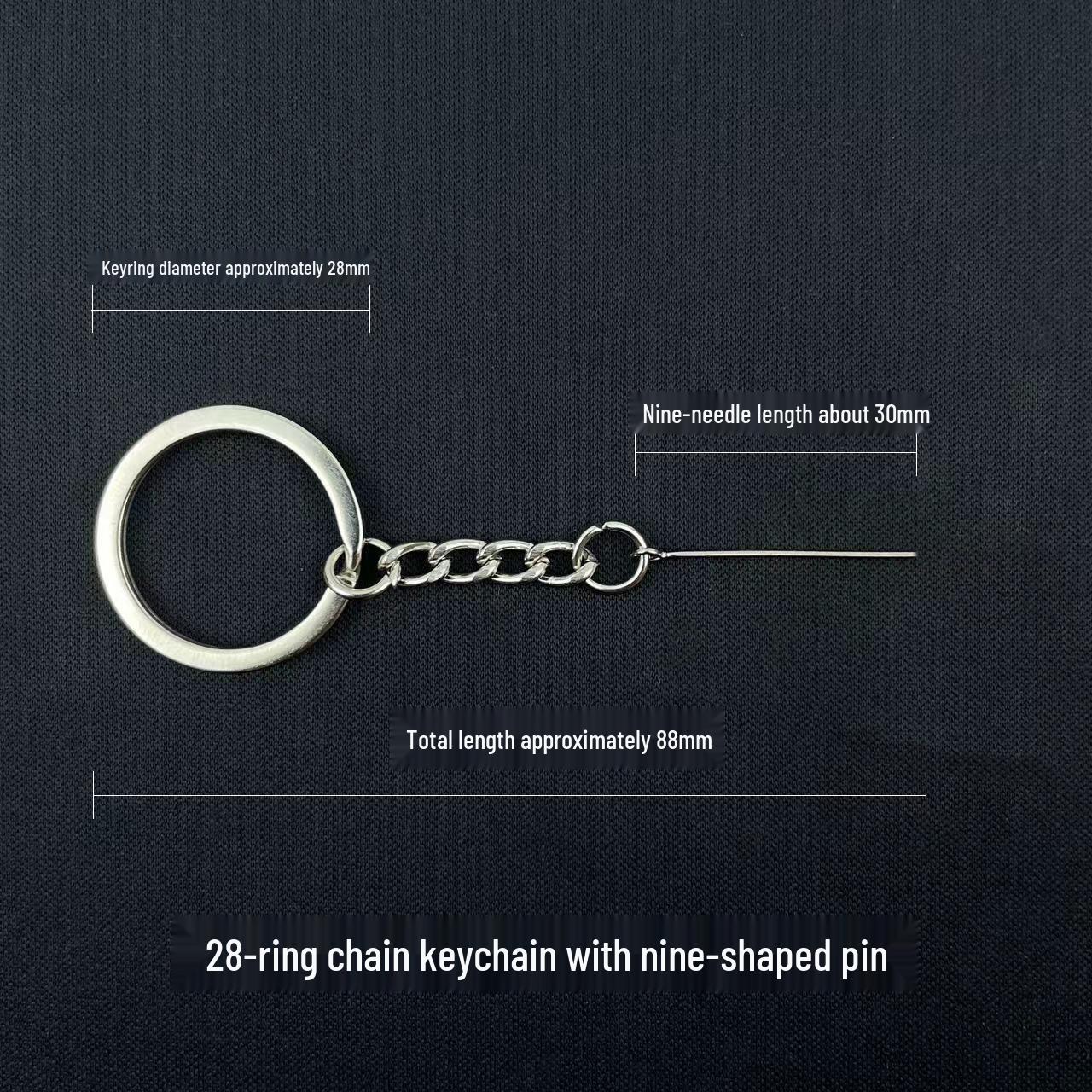Handmade Metal Keychain with Nine-Needle Keyring & Pendant Materials: Wool Felt & Clay DIY Jewelry Accessories
