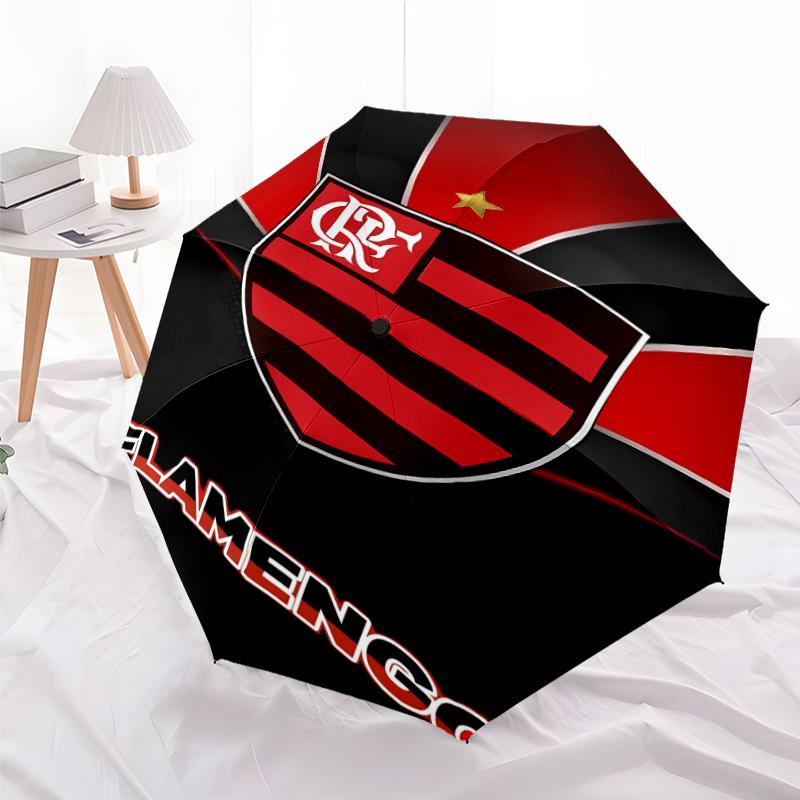 Printed Clube de Regatas do Flamengo Folding Umbrella,Outdoor,Leisure,And Travel Umbrella,Durable Umbrella Fabric,Birthday And Holiday Gift