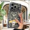 Phone Case: 2D Flat Suitable for iPhone 18 17 16 15 14 13 Pro, Transparent Four Corner Protective Case, Cute Smile, Christmas and Halloween Gift