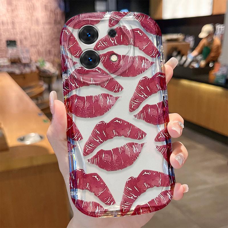 Red Lips Wave Case for Xiaomi Redmi Note 14 13 12 11 10 Pro Plus 5G 9 14C 13C 4G 12C 10C 10S A2 A1 Shockproof Silicone Cover
