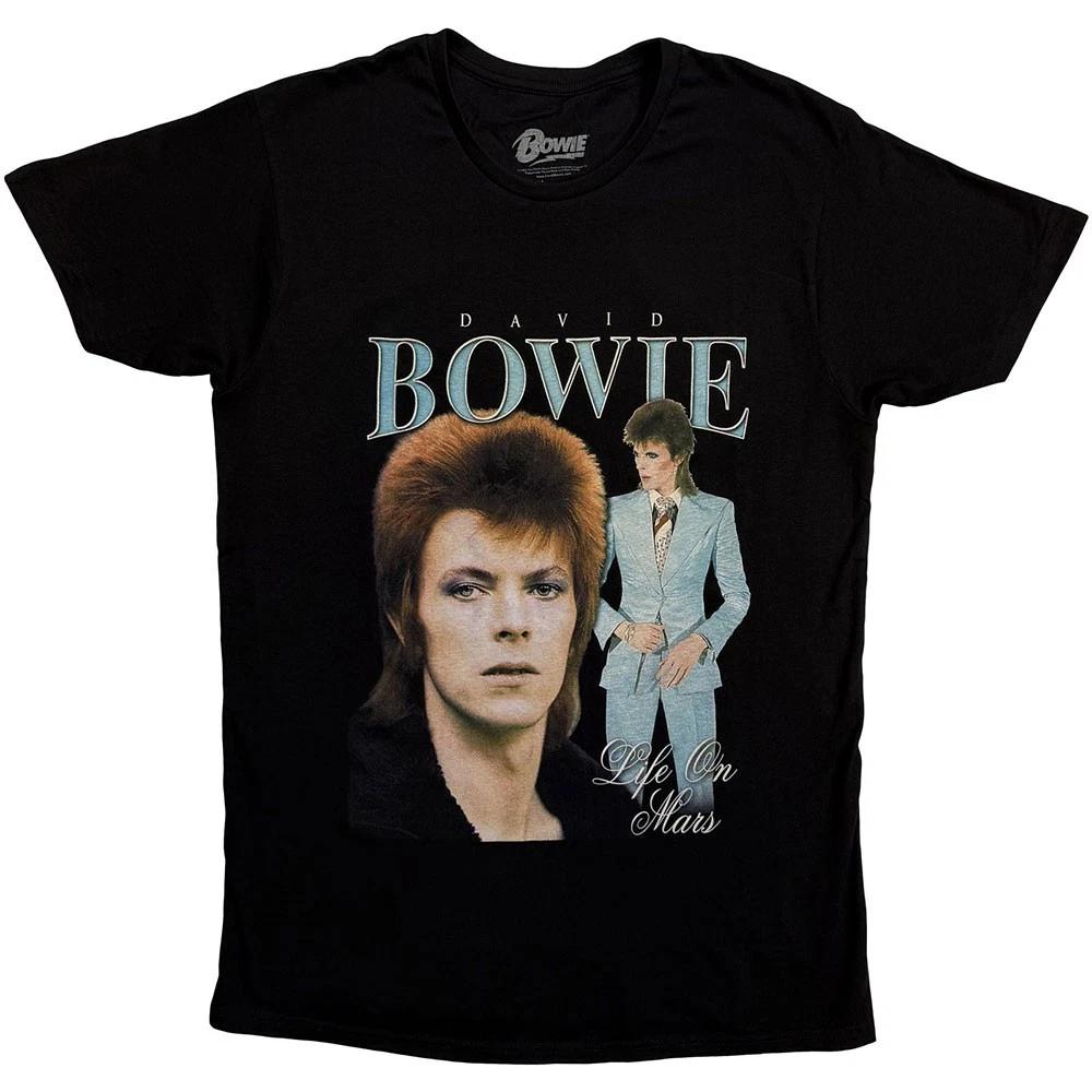 

David Bowie T Shirt Life On Mars Homage Logo new Official Mens Black S
