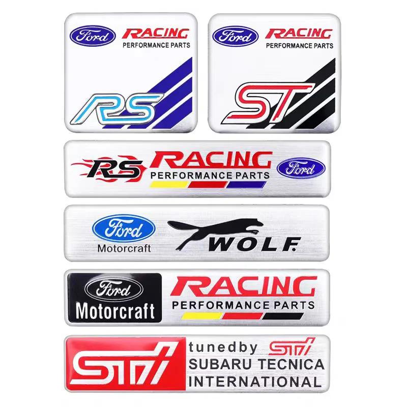 New 2026 Car Sticker For Ford 3D Metal Aluminium Badge Car Body Decoration Sticker Accessories For Ford ST Focus 2 3 Mondeo Kuga