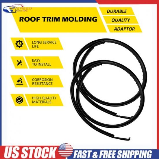 2x For 2003-2008 Toyota Corolla Roof Drip Moulding Trim Rubber Seal Strip Black