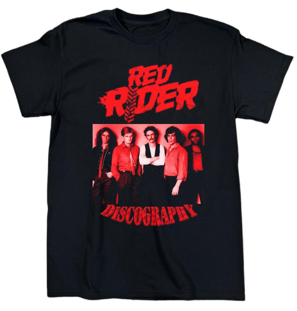 New Red Rider Band DISCOGRAPHY Heavy Cotton Black T Shirt S-5XL Unisex EN662 Unisex T-Shirt L