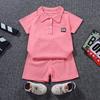 Childrens Summer Polo Shirt And Shorts Set With Soft Polyester Fabric For Ages 3 To 8