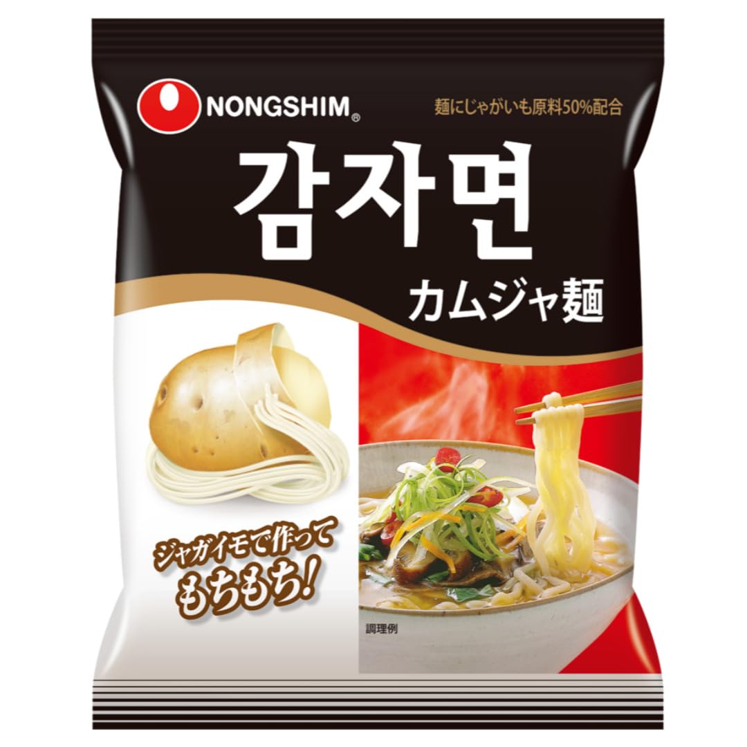 

Официальная картофельная лапша Nongshim Gamjamyeon (Пакет из 20) - Корейский рамен, жевательная картофельная лапша