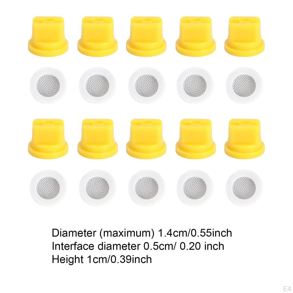 10 Agricultural Spray Nozzles with Filtering O Rings At 110° for Effective Cleaning