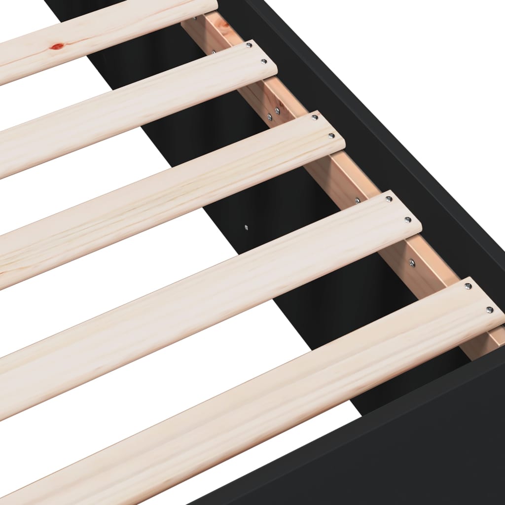 Bed Frame Black 120x200 cm Particleboard