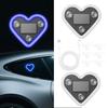 Solar Heart Shape Neon Light for Car Window Waterproof LED Mood Lamp with Suction Cup Romantic Atmosphere Decor