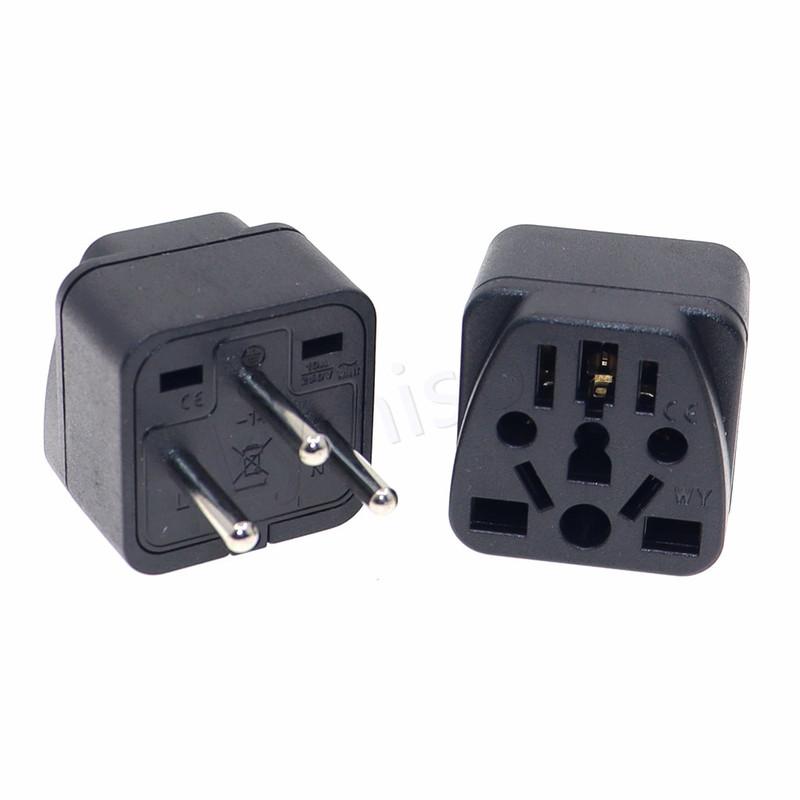 Universal Israe IL Plug Adapter 3 Pin EU Euro AU US UK To Israel Travel Adapter Electric Power Cord Charger Socket Outlet 10A