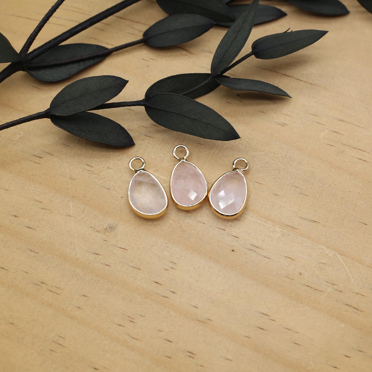 

3 шт. небольшой кулон из натурального камня агаты/розовый кварц граненый кулон для изготовления ювелирных изделий DIY ожерелье серьги браслет аксессуар 10x15mm