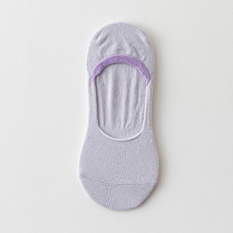 Kadın Nefes Alabilen Pamuk Görünmez Çoraplar - Düz Renk, Ter Emici, Kaymaz, Rahat, İlkbahar ve Yaz için Her Şeye Uygun