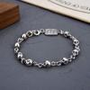 S925 Sterling Silber Armband Persönlichkeit Trend Schädel Armband Neutral Nische Hip Hop Punk Hand Schmuck Boutique Schmuck