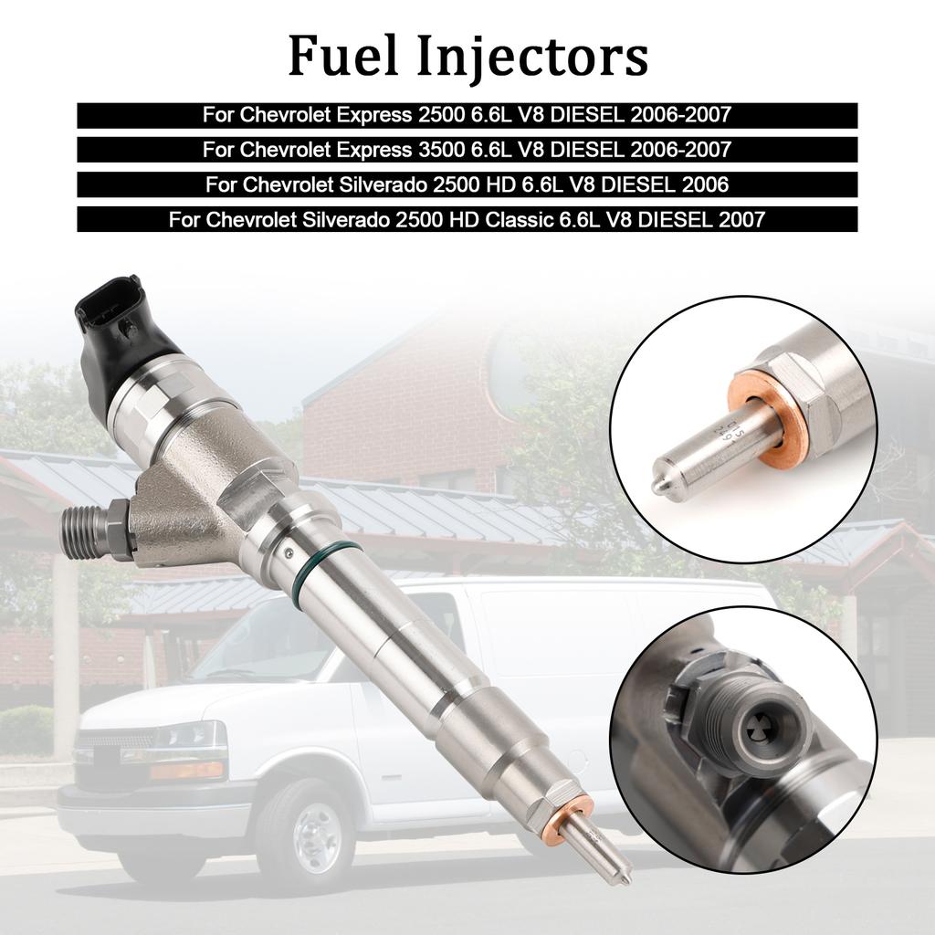 1PCS Fuel Injector 0445120042 Fit Chevy Fit GMC Duramax Hummer 6.6L 2006-2007