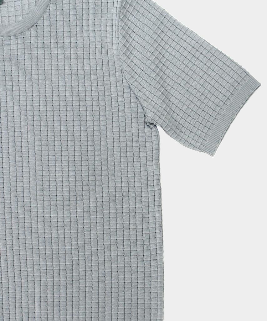 BIRBANTE Summer Washable Crewneck Knit - Sky Gray