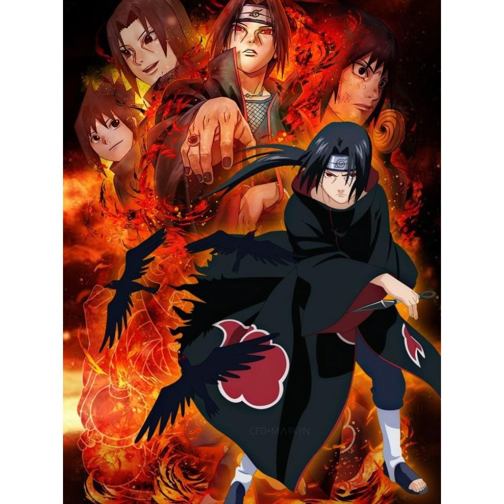 Naruto Akatsuki 2026 Nowe Malowanie Diamentami Haft Sztuka Anime Haft Krzyżykowy Mozaika Dżety Rękodzieło Rzemiosło Prezenty dla Dzieci