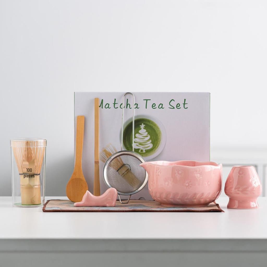Song Dynasty Matcha Bowl and Whisk Set - Japanese Tea Ceremony Accessory.