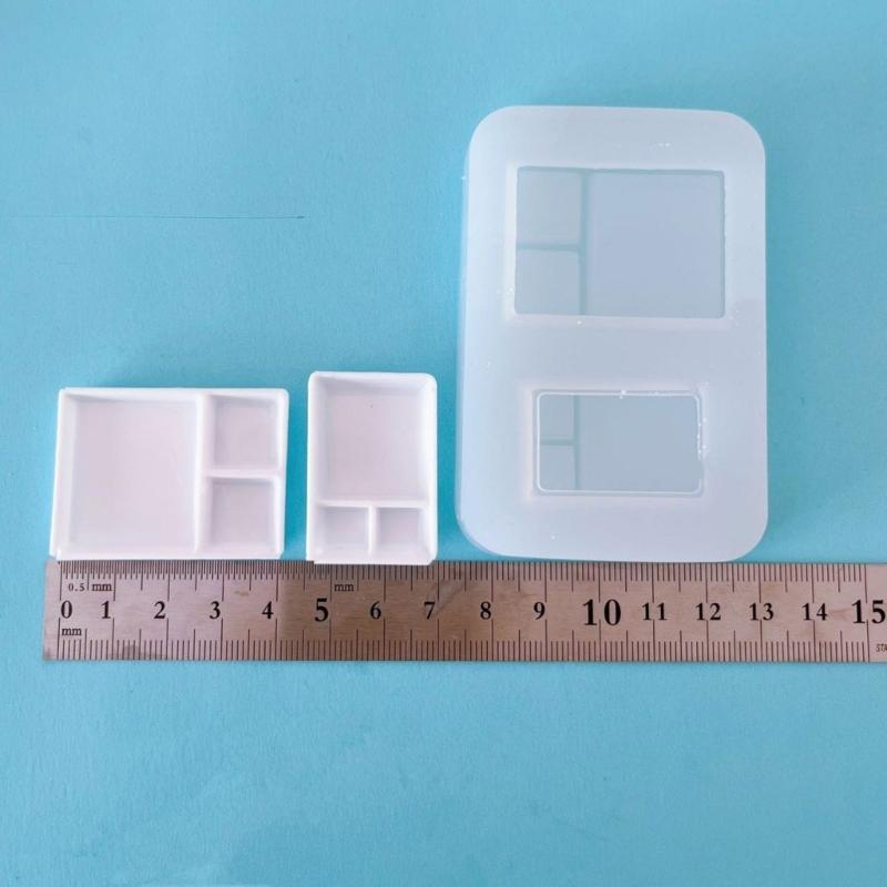 Miniatur Lebensmittel Silikonform Mini Dessert Tablett Platte UV Harzformen Puppenhaus Zubehör Küche Backwerkzeug Handwerk