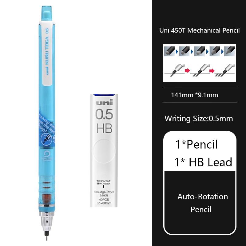 Uni KuruToga Mechanical Pencil, 0.5mm Smudge-Proof Auto Lead Rotation Writing/Drafting/Drawing Pen Japanese Stationery lapiseira