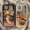 Vintage Art Van Gogh Black Cat Phone Case For iPhone 16 13 Pro Max 15 14 11 12 Mini X XR XS 7 8Plus Square Soft Silicone Cover