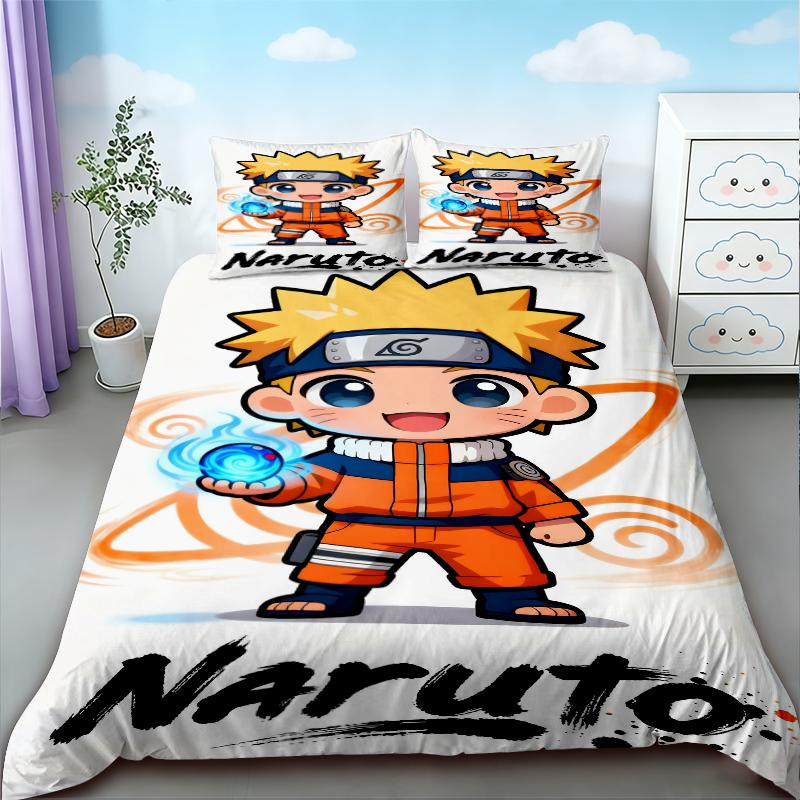 Teens Naruto Duvet Cover Cartoon Bedding Set Comforter Cover Quilt Cover Queen King Full Bedroom Decor Children Best Gifts