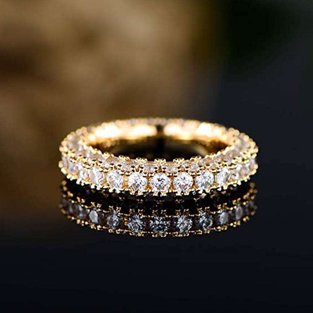 Lindon Classic Ring For Women With Round Shape Zircon Wedding Party Gift  Size 6-10