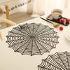 4 Stück Ausgestanzte Spinnennetz-Untersetzer PVC-Tassenunterlage Moderne Halloween-Spinnennetz-Tischdecke Restaurant