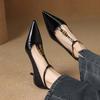 Fashion 2025 Spring Women Pumps Women Shoes Pointed Toe Thin Heel High Heels Mary Janes Ladies Shoes Genuine Leather Red Wedding Shoes