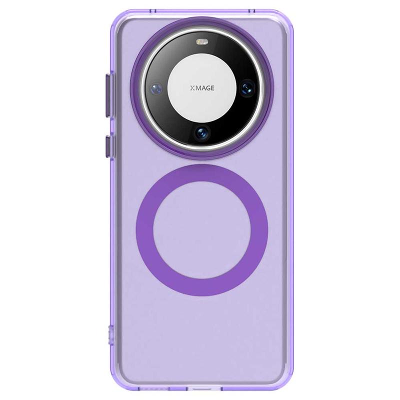For Huawei Mate 60 Pro Case Cover Huawei Mate 60 Pro Capas Transparent Annular Magnetic Matte Clear Fundas Huawei Mate 60 Pro