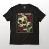 Gothic Lovers Skull Couple And Roses Graphic T-Shirt Unisex Lightweight Cotton