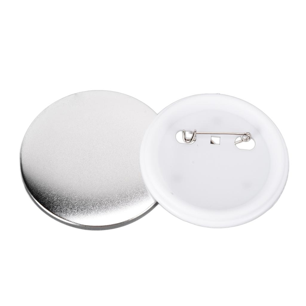 100Pcs Badge Back Cover Tinplate Plastic Base Avoid Rust Firm DIY Badge Tool for Christmas Birthday Gifts58mm 100pcs