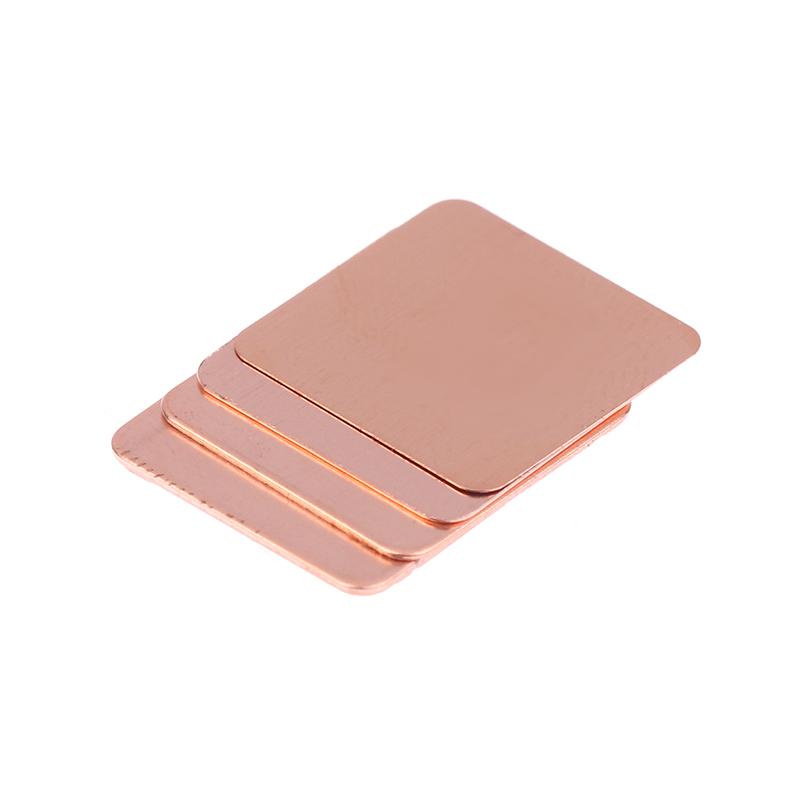 10Pcs 0.1/0.3/0.4/0.6Mm Thickness Laptop Copper Sheet Plate Strip Shim Thermal Pad Heatsink Sheet For Gpu Cpu Chip Ram Cooling
