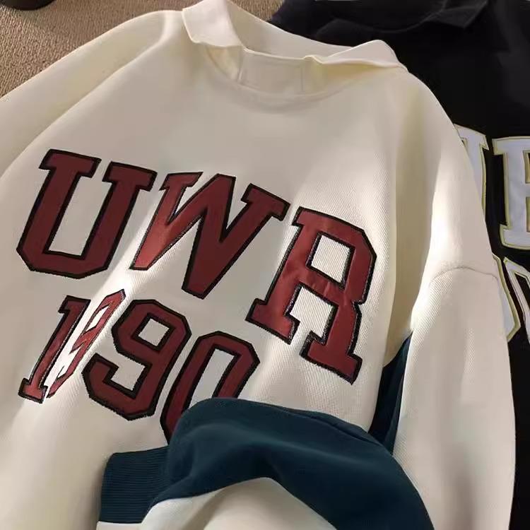 

Удивительное ощущение: Женский осенний 2024 Американский трендовый бренд Топ с воротником поло с принтом букв в стиле колор-блок XL