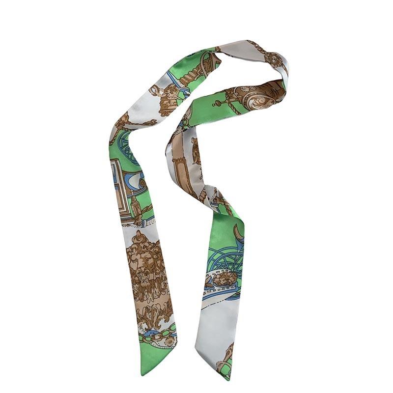 Long silk scarf, new thin and narrow decorative scarf, multi-purpose headscarf, headband, hair tie, bag streamer, gift box strap.