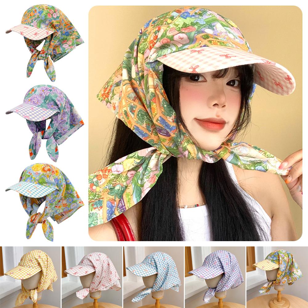 Sweet Loli Headscarf Hat French Retro Peaked Cap Versatile Baseball Cap Outdoor Seaside Vacation