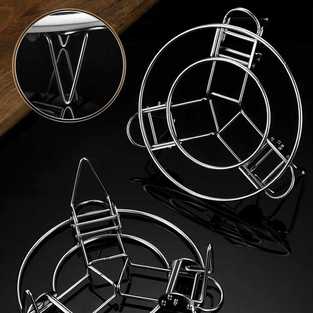 Saving Space Stainless Steel Steamer Foldable Food Steaming Holder Telescopic Steaming Rack  Baking