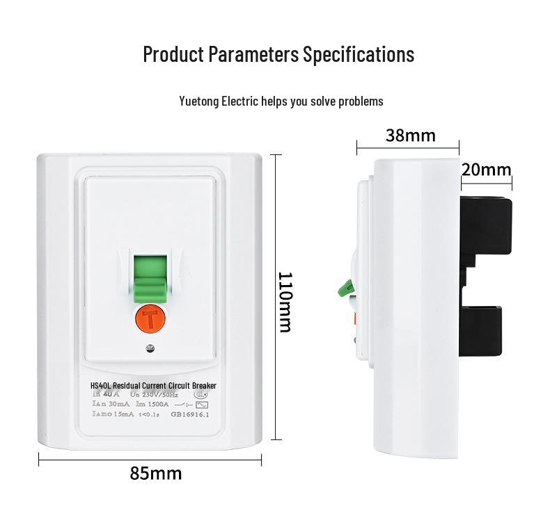 3HP Floor-Standing Air Conditioner Leak Protection & Quick-Heating Water Heater Switch, 86 Type, 32A/40A