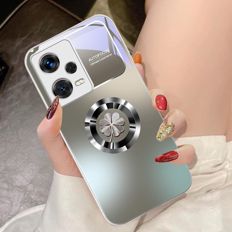 Gradient Flowers For Xiaomi 14 Ultra 13 Lite Redmi Note 13 11 Pro 12 Plus Poco X6 3 Pro F4 6 GT Tempered Glass Phone Case