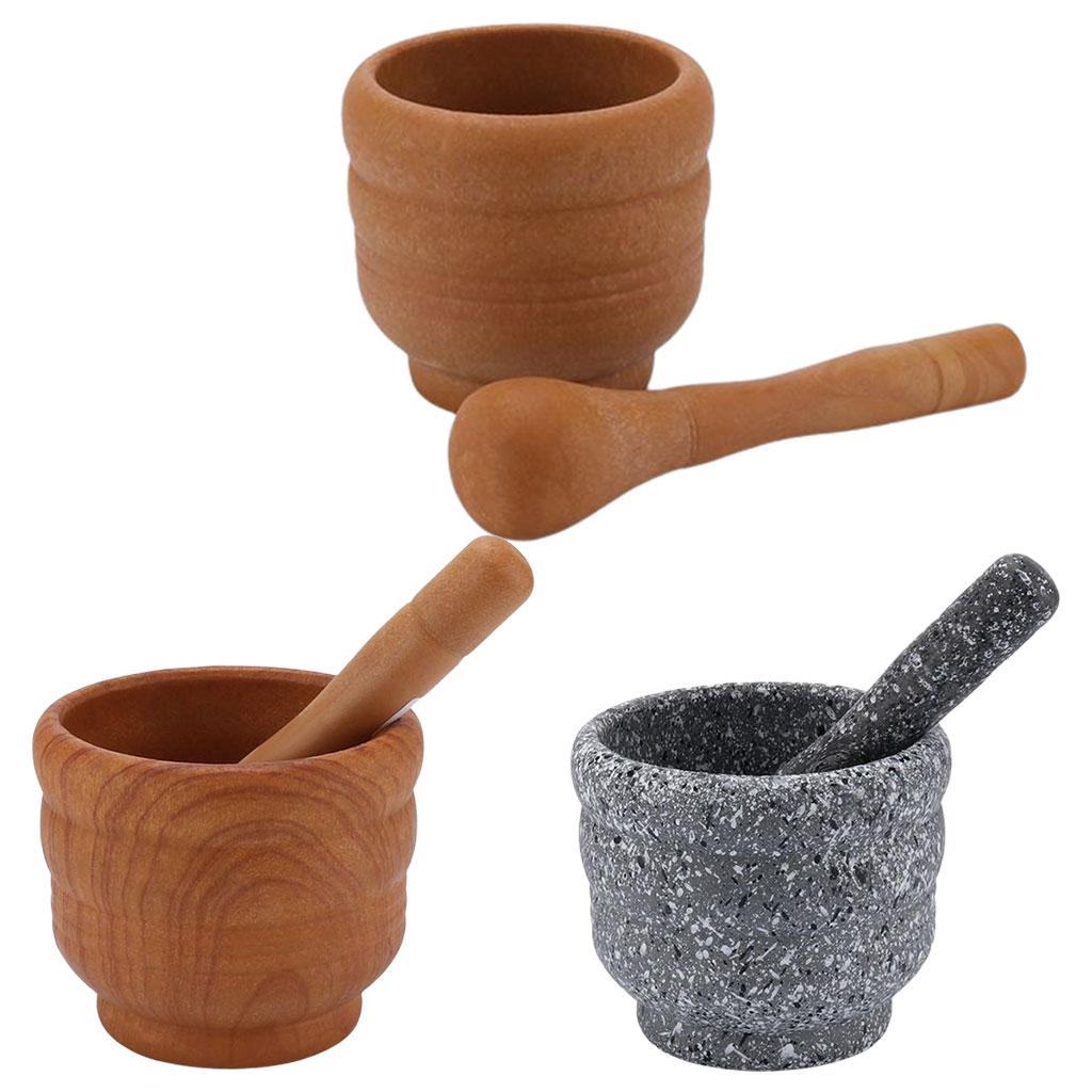 Mortar Pestle Medicine Masher Natural Tool Scratch Pastes Holder Grinding