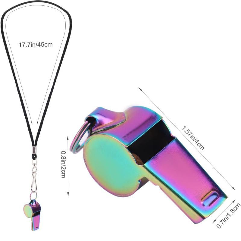 Outdoor Survival Whistle High Quality Stainless Steel Black Rose Golden Whistle Hanging Neck Sports Whistle Lifeguard Whistle