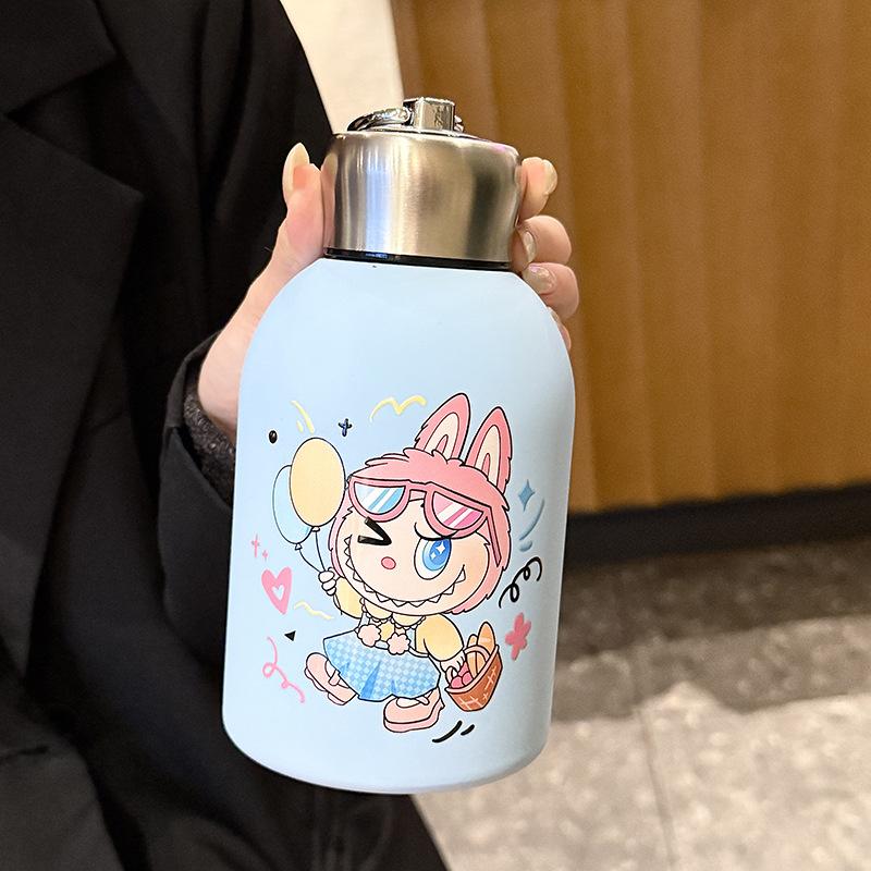 Little Fatty Ding Thermos Cup Cartoon Portable Big Belly Cup Outdoor Portable Accompanying Direct Drinking Cup