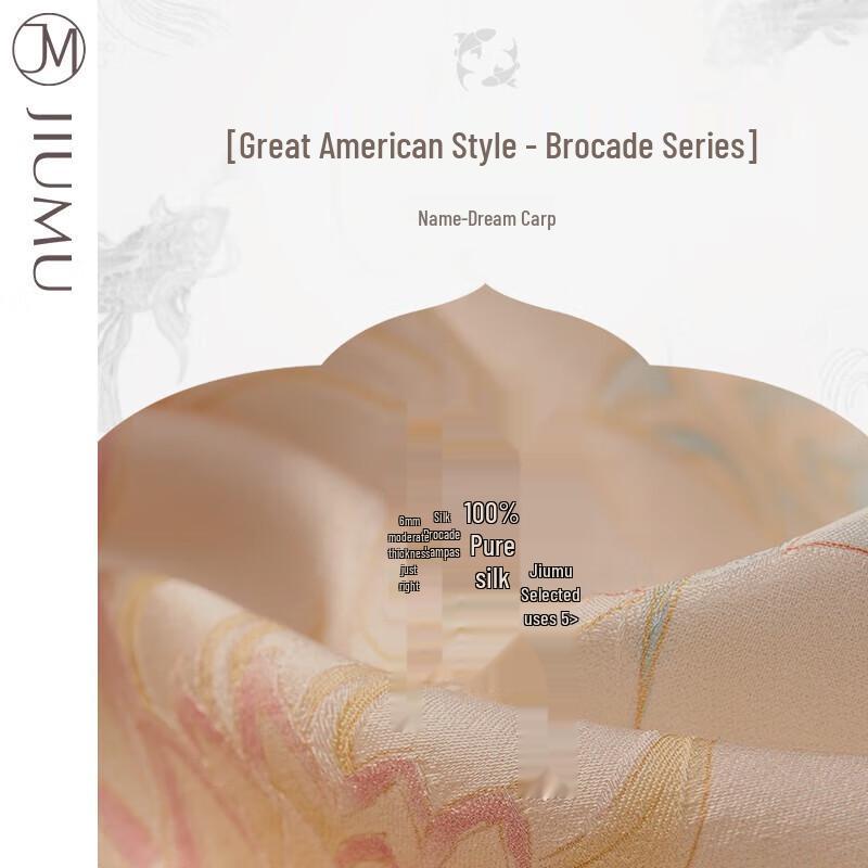 JIUMU Women's Dream Carp Mulberry Silk Scarf Shawl