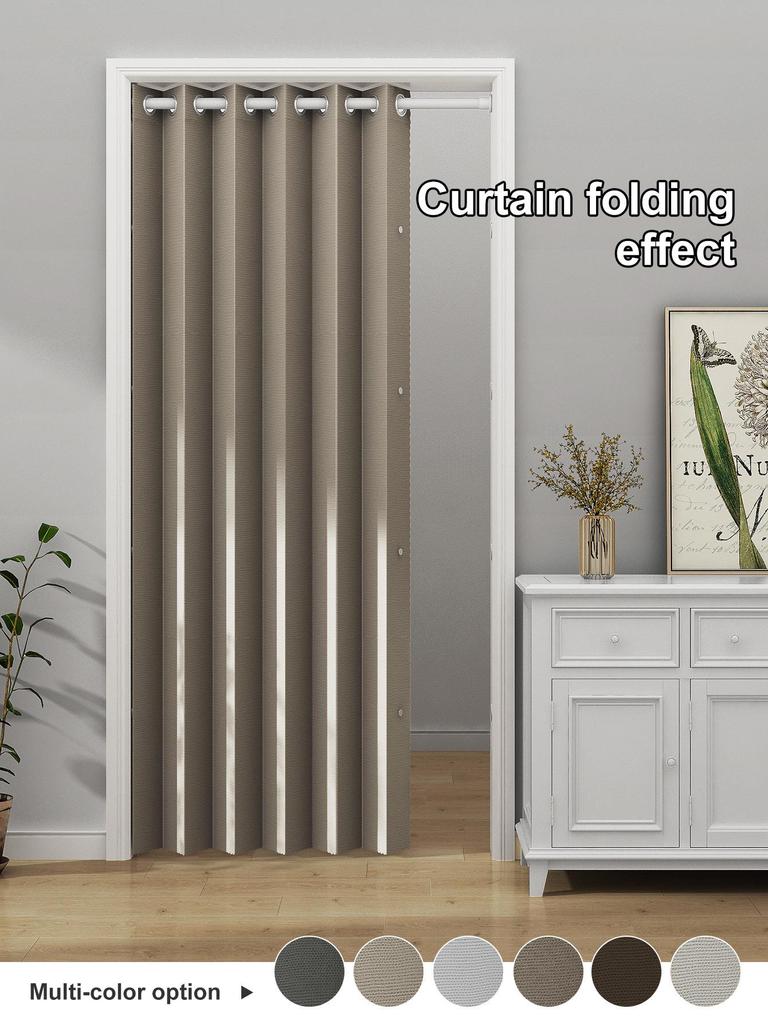 Full Blackout Waterproof Magnetic Door Curtain: No-Drill, Windproof, Soundproof, Invisible Folding Partition