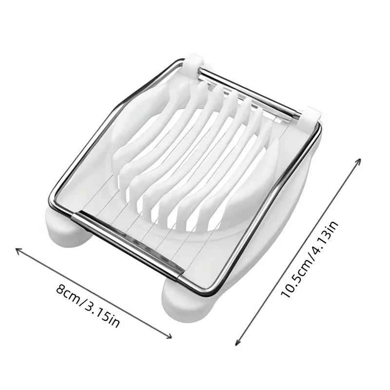Cortador y Rebanador de Huevos 2 en 1 Divisor Multifuncional de Huevos Cortador de Huevos con Alambre de Acero Inoxidable para Huevos Cocidos Gadget de Cocina