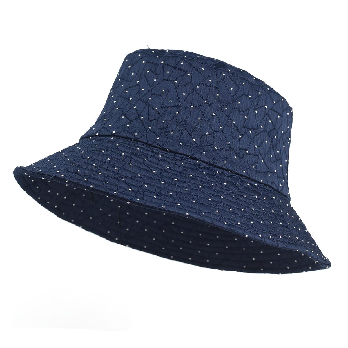 Zealous Sole Women's White New Summer Y2k Bucket Hat Fashion Rhinestones Cap For Visor Cotton Panama Hats Casual Spring Autumn Fisherman Caps