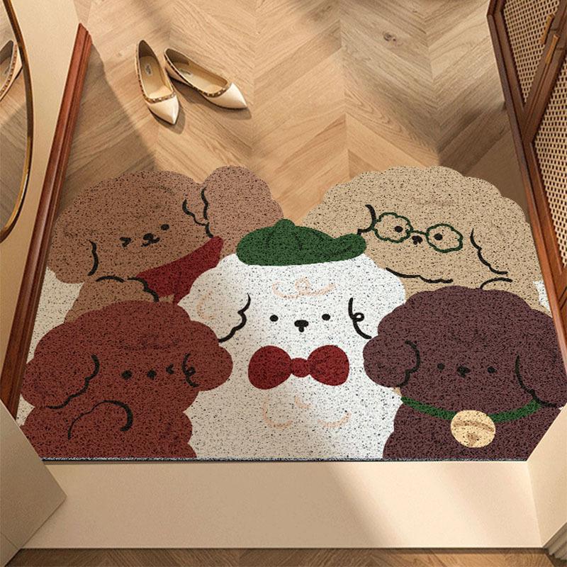 Cartoon Air Entry Door Door Door Mat Scraping Dirt Dirt Outdoor Dust Removal Wear-resistant Can Be Cut Silk Floor Mat