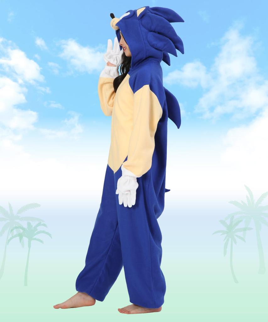 [SAZAC] Sonic the Hedgehog Character Kigurumi, Adult Fleece, One Size Fits All (szc352)