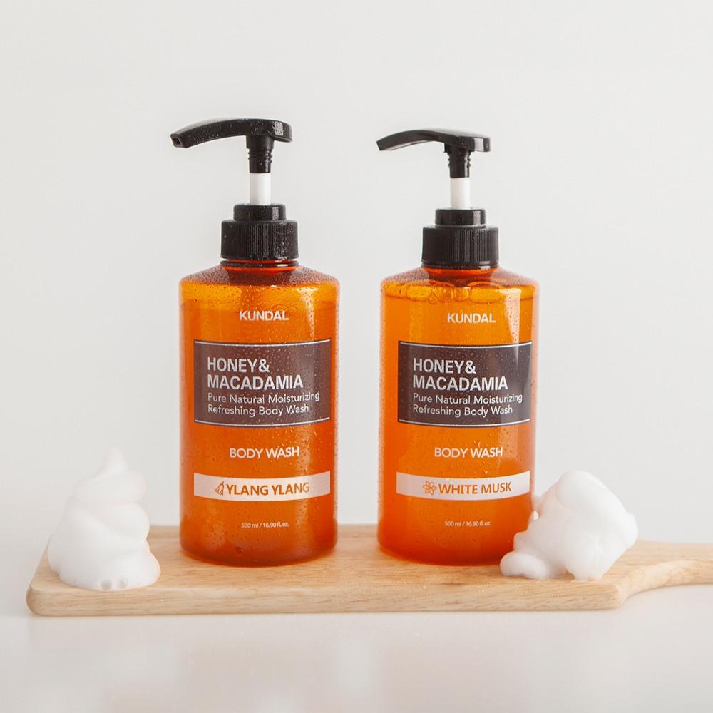 Kundal Pure Body Wash 2 Set Ylang Ylang 1058ml, Korean cosmetics with good fragrance